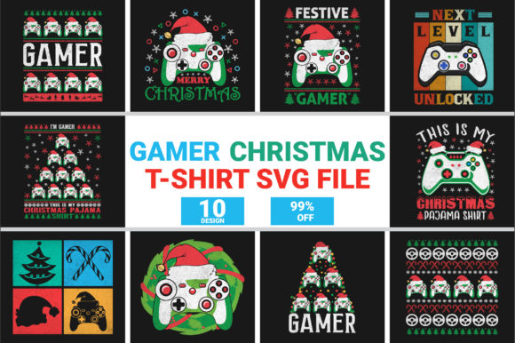 Gamer Christmas Sublimation Shirt Bundle