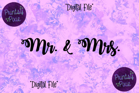 Mr and Mrs Wedding Ceremony Couple Design